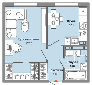 38 м², 1-комнатная квартира 3 959 110 ₽ - изображение 26