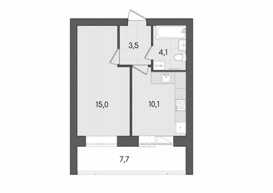 33,1 м², 1-комнатная квартира 3 900 000 ₽ - изображение 51