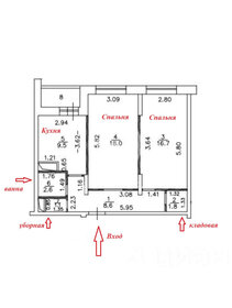 Квартира 58,2 м², 2-комнатная - изображение 1