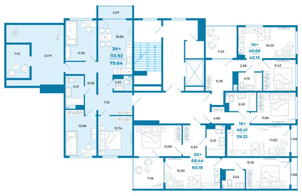 82,9 м², 3-комнатная квартира 12 450 000 ₽ - изображение 28