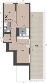 71,1 м², 3-комнатная квартира 8 700 000 ₽ - изображение 59