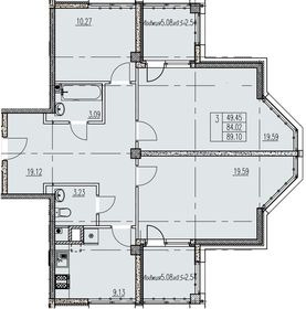 113,8 м², 3-комнатная квартира 25 425 000 ₽ - изображение 89