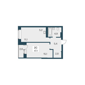 42,2 м², 2-комнатная квартира 7 990 000 ₽ - изображение 54