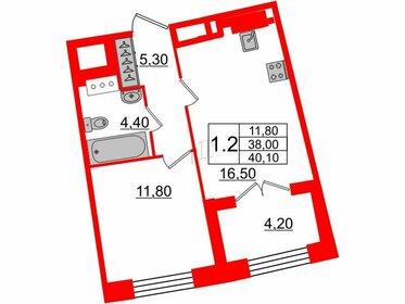 42,6 м², 1-комнатная квартира 16 849 000 ₽ - изображение 31