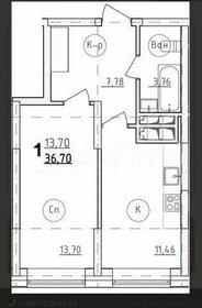 Квартира 36,7 м², 1-комнатная - изображение 1