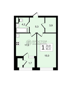 Квартира 45 м², 1-комнатная - изображение 1