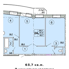 Квартира 31,4 м², 1-комнатная - изображение 2