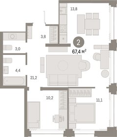 80,3 м², 2-комнатная квартира 12 020 000 ₽ - изображение 16