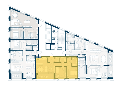 121,6 м², 3-комнатная квартира 68 468 448 ₽ - изображение 7