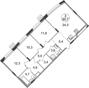 92,3 м², 3-комнатная квартира 18 533 946 ₽ - изображение 29