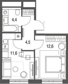 21,6 м², 1-комнатная квартира 9 299 000 ₽ - изображение 60