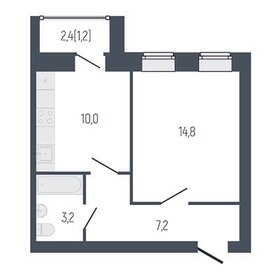 35,4 м², 1-комнатная квартира 3 800 000 ₽ - изображение 62