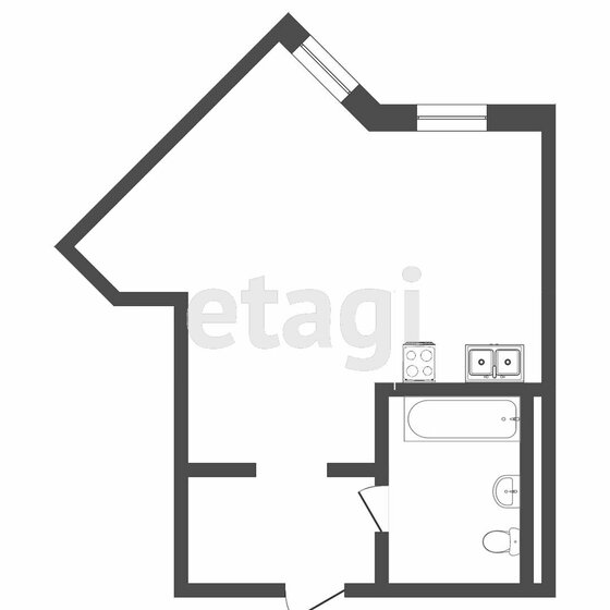 27,7 м², квартира-студия 5 600 000 ₽ - изображение 1