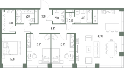 130 м², 5-комнатная квартира 70 000 000 ₽ - изображение 43