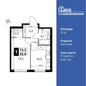 Квартира 35 м², 1-комнатная - изображение 1