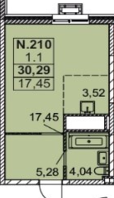 29 м², квартира-студия 6 000 000 ₽ - изображение 41