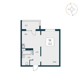 41 м², 1-комнатная квартира 4 700 000 ₽ - изображение 58