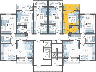 25 м², квартира-студия 8 500 000 ₽ - изображение 130