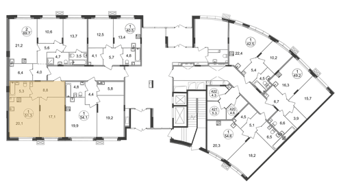 Квартира 51,3 м², 1-комнатная - изображение 2