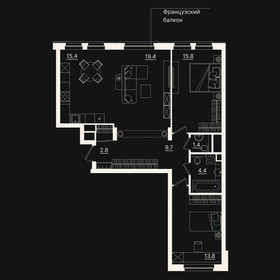 Квартира 82,7 м², 3-комнатная - изображение 1