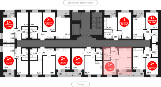 Квартира 34,7 м², 1-комнатная - изображение 2