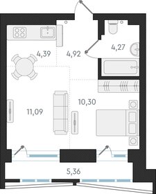 Квартира 35 м², 2-комнатная - изображение 1