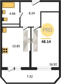 Квартира 48,1 м², 1-комнатная - изображение 1