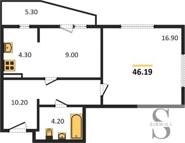 43,4 м², 1-комнатная квартира 5 620 000 ₽ - изображение 30