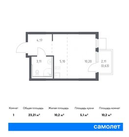 Квартира 23,2 м², студия - изображение 1