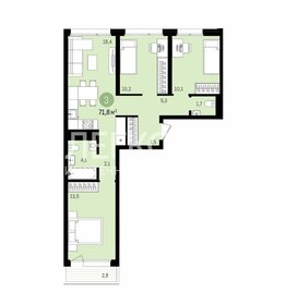 Квартира 72 м², 3-комнатная - изображение 1