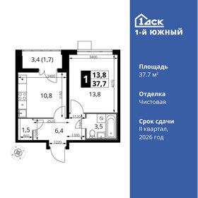 34,3 м², 1-комнатная квартира 8 974 526 ₽ - изображение 18