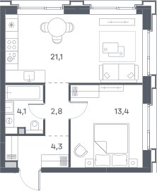 51 м², 2-комнатная квартира 19 000 000 ₽ - изображение 35