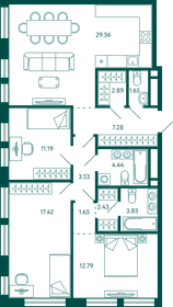 98,7 м², 3-комнатная квартира 17 508 500 ₽ - изображение 9