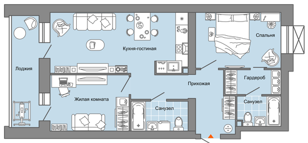 69 м², 3-комнатная квартира 7 465 764 ₽ - изображение 34