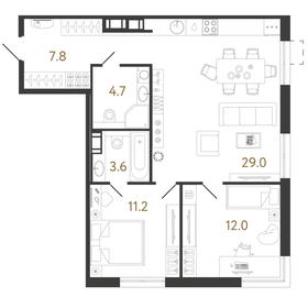 82 м², 2-комнатная квартира 22 000 000 ₽ - изображение 60