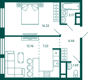 53,5 м², 2-комнатная квартира 4 890 000 ₽ - изображение 88