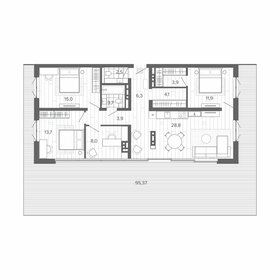 Квартира 130,4 м², 5-комнатная - изображение 1