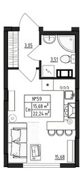 23,5 м², квартира-студия 2 600 000 ₽ - изображение 20