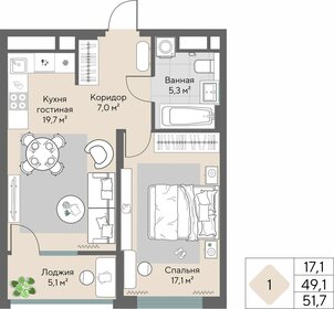 50 м², 1-комнатная квартира 11 900 000 ₽ - изображение 52