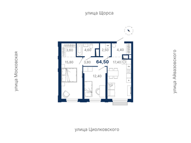 74,7 м², 2-комнатная квартира 11 800 000 ₽ - изображение 41