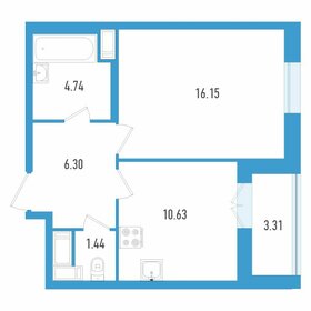 38,7 м², 1-комнатная квартира 11 987 700 ₽ - изображение 54