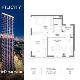 60,9 м², 2-комнатные апартаменты 39 000 000 ₽ - изображение 151