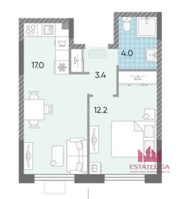 Квартира 36,6 м², 1-комнатная - изображение 1
