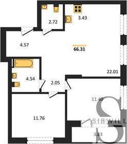 Квартира 62,5 м², 2-комнатная - изображение 1