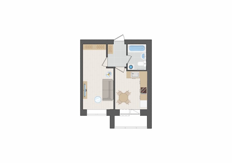 35,3 м², 1-комнатная квартира 3 953 600 ₽ - изображение 1