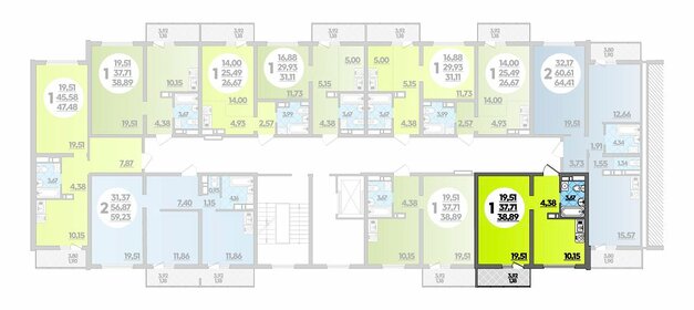 44,6 м², 2-комнатная квартира 4 400 000 ₽ - изображение 78