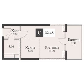 32,6 м², квартира-студия 6 900 000 ₽ - изображение 52