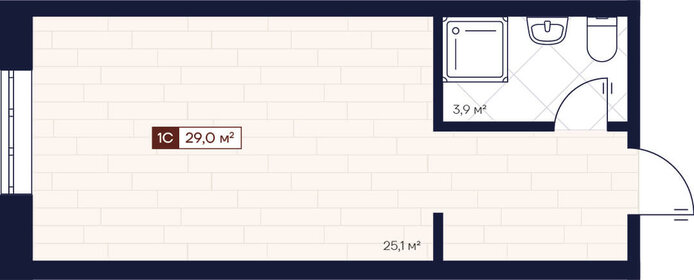 34,2 м², 1-комнатная квартира 6 050 000 ₽ - изображение 69