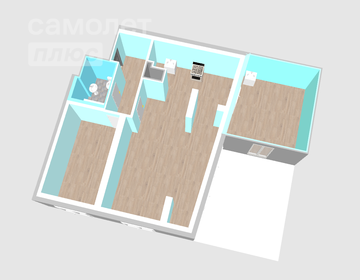 Квартира 105,8 м², 2-комнатная - изображение 2