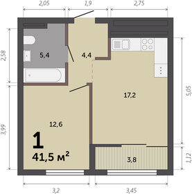 38,9 м², 1-комнатная квартира 6 700 000 ₽ - изображение 80